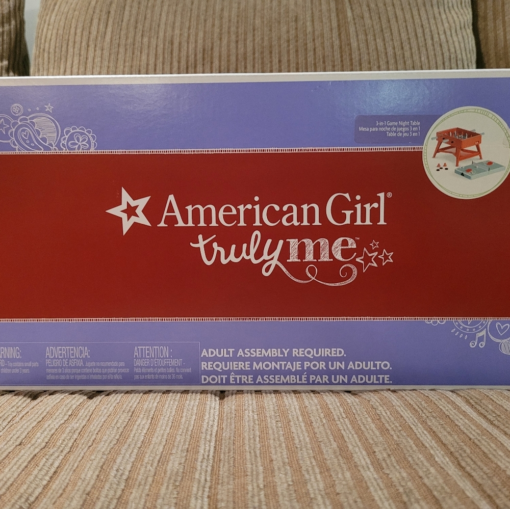 American Girl 3 in 1 Game Table NIB